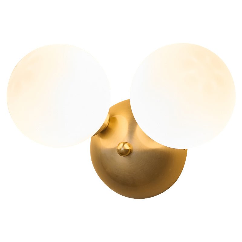 Ceres Wall Lamp Gold LED Indoor Light with Glass Shade