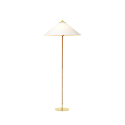 Tynell Floor Lamp with Rattan Shade and LED Bulb