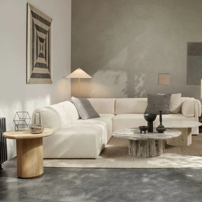Tynell Floor Lamp with Rattan Shade and LED Bulb