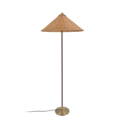 Tynell Floor Lamp with Rattan Shade and LED Bulb