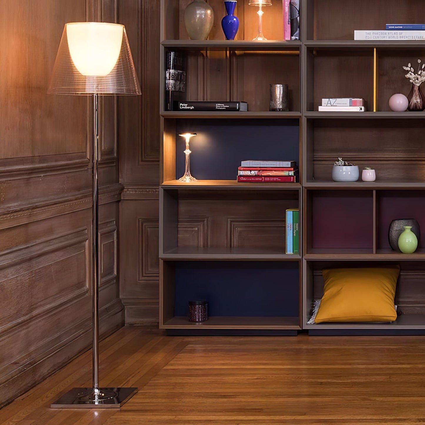 Chrome Prism Floor Lamp - LED Indoor Lighting 160cm