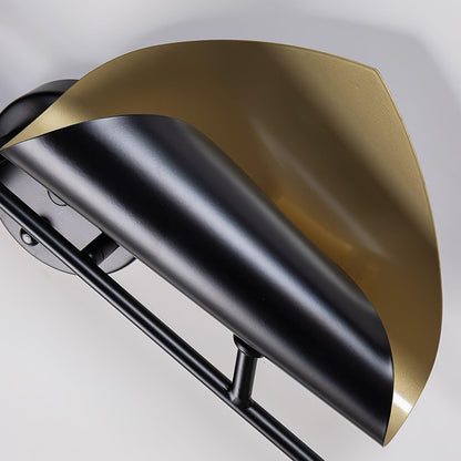Cigale Double Sconce Wall Light - LED Metal, Black & Gold