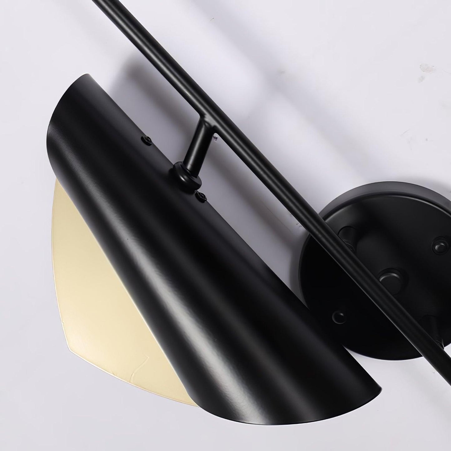 Cigale Double Sconce Wall Light - LED Metal, Black & Gold