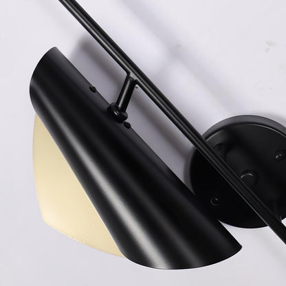 Cigale Double Sconce Wall Light - LED Metal, Black & Gold