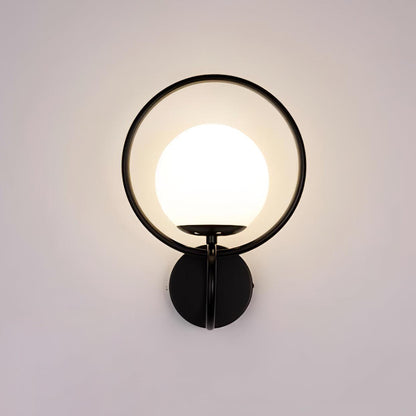 Circle Global Wall Lamp - Elegant Gold Metal LED Light