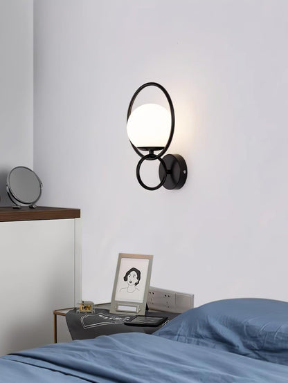 Circle Global Wall Lamp - Elegant Gold Metal LED Light