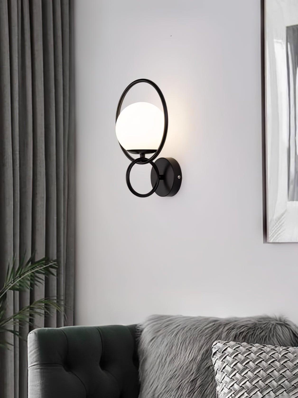 Circle Global Wall Lamp - Elegant Gold Metal LED Light