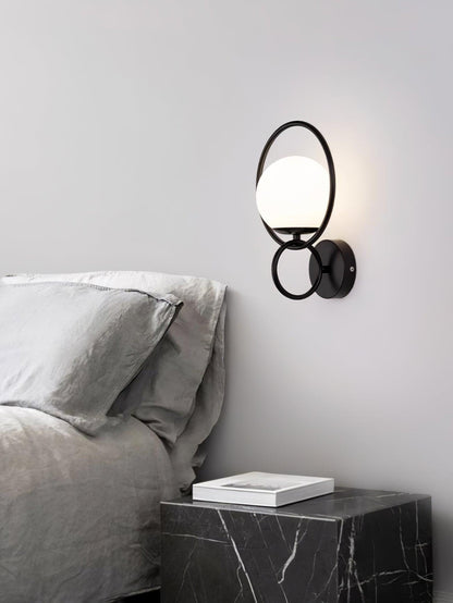 Circle Global Wall Lamp - Elegant Gold Metal LED Light