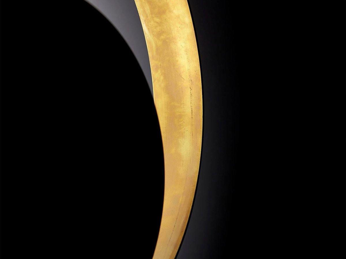 Circle Wall Lamp Set of 2 LED Brass and Black Finish