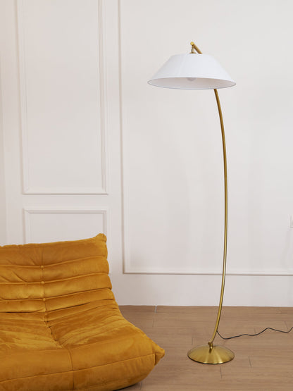 Circo Floor Lamp with White Shade - Elegant Indoor Lighting