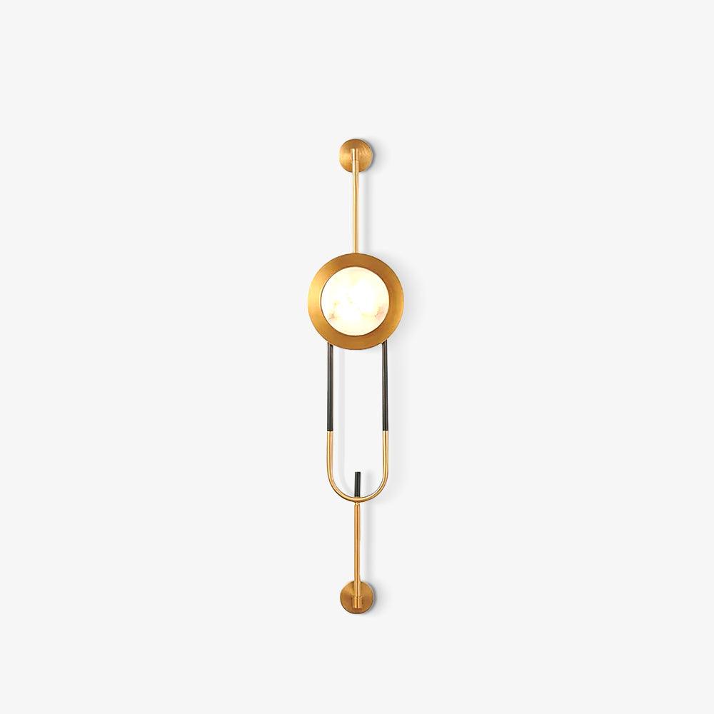 Circular Marble Wall Light with LED and Gold Finish