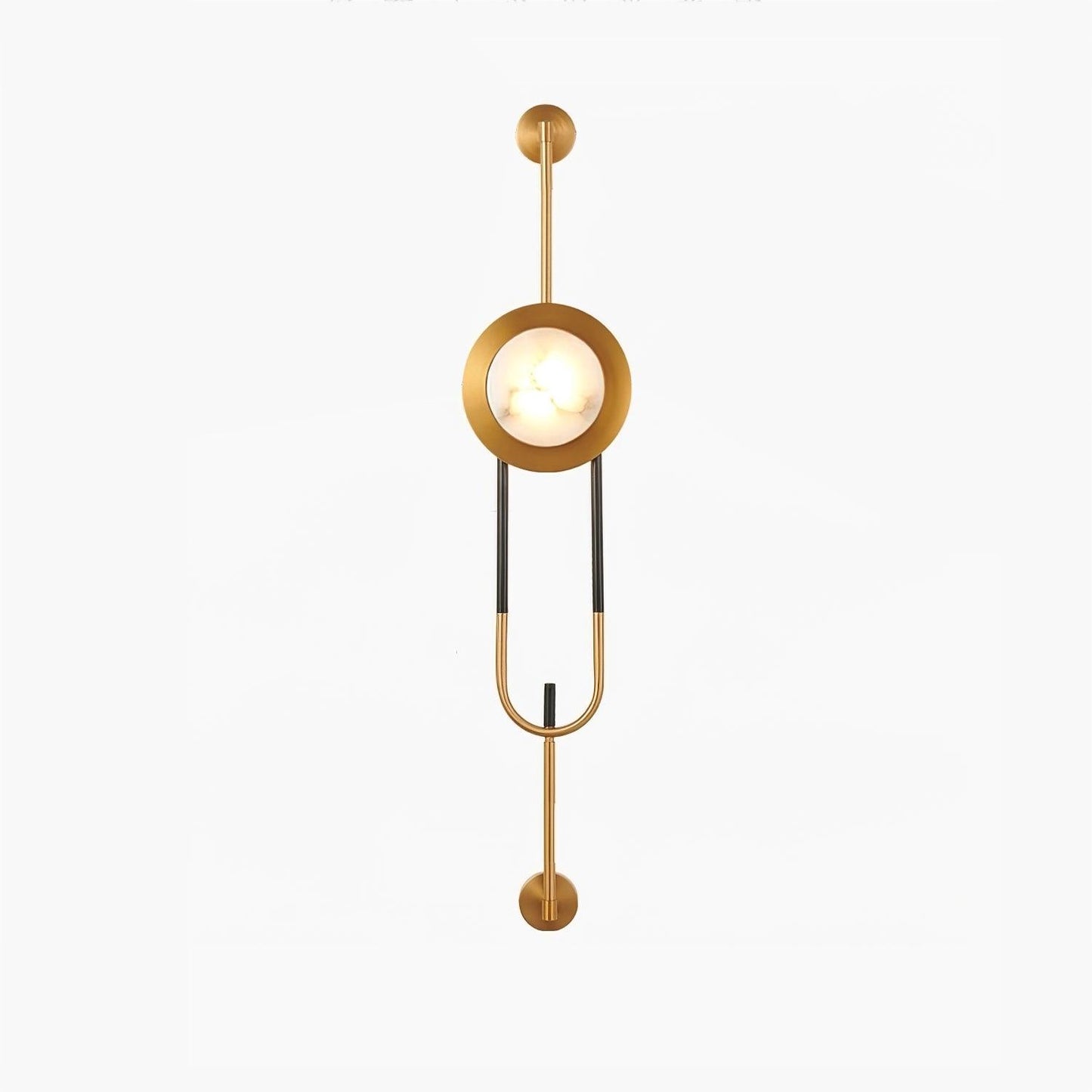 Circular Marble Wall Light with LED and Gold Finish