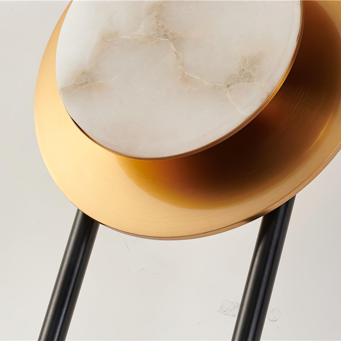 Circular Marble Wall Light with LED and Gold Finish
