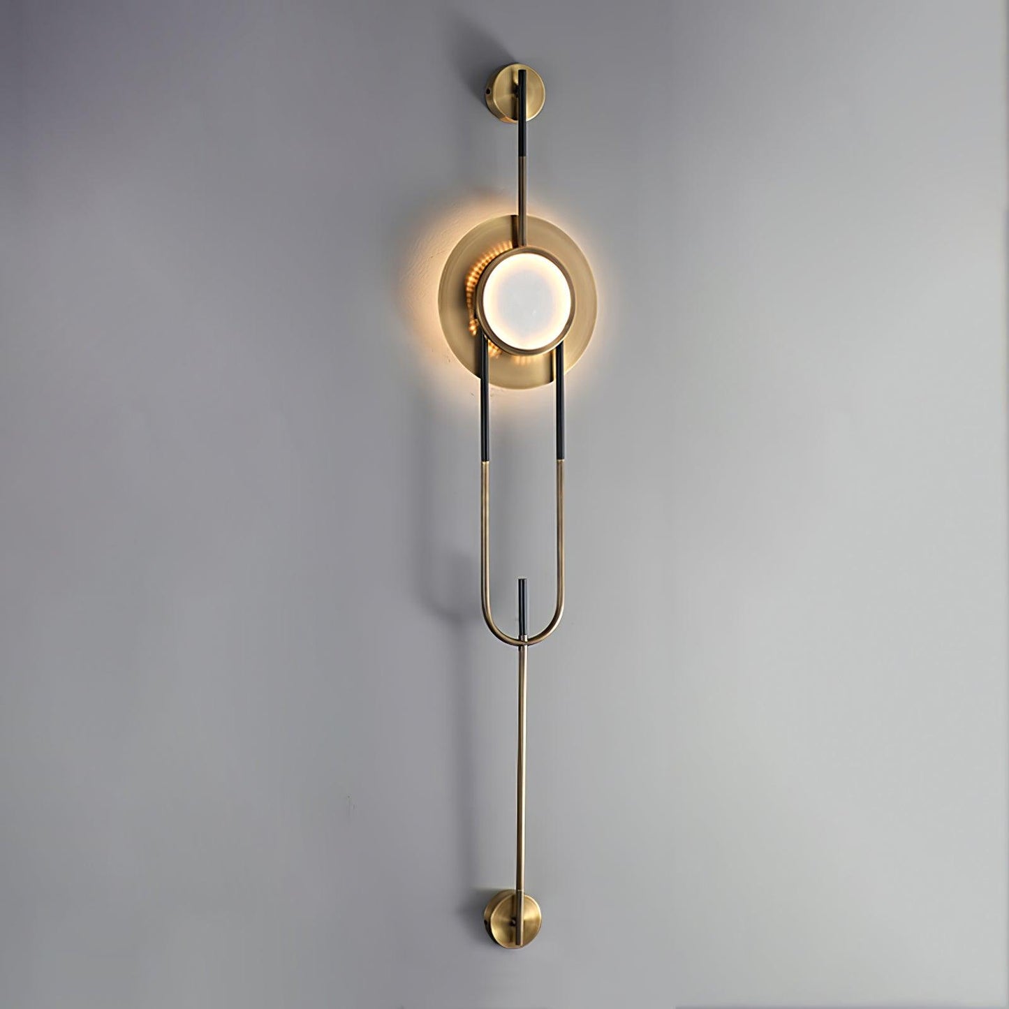 Circular Marble Wall Light with LED and Gold Finish