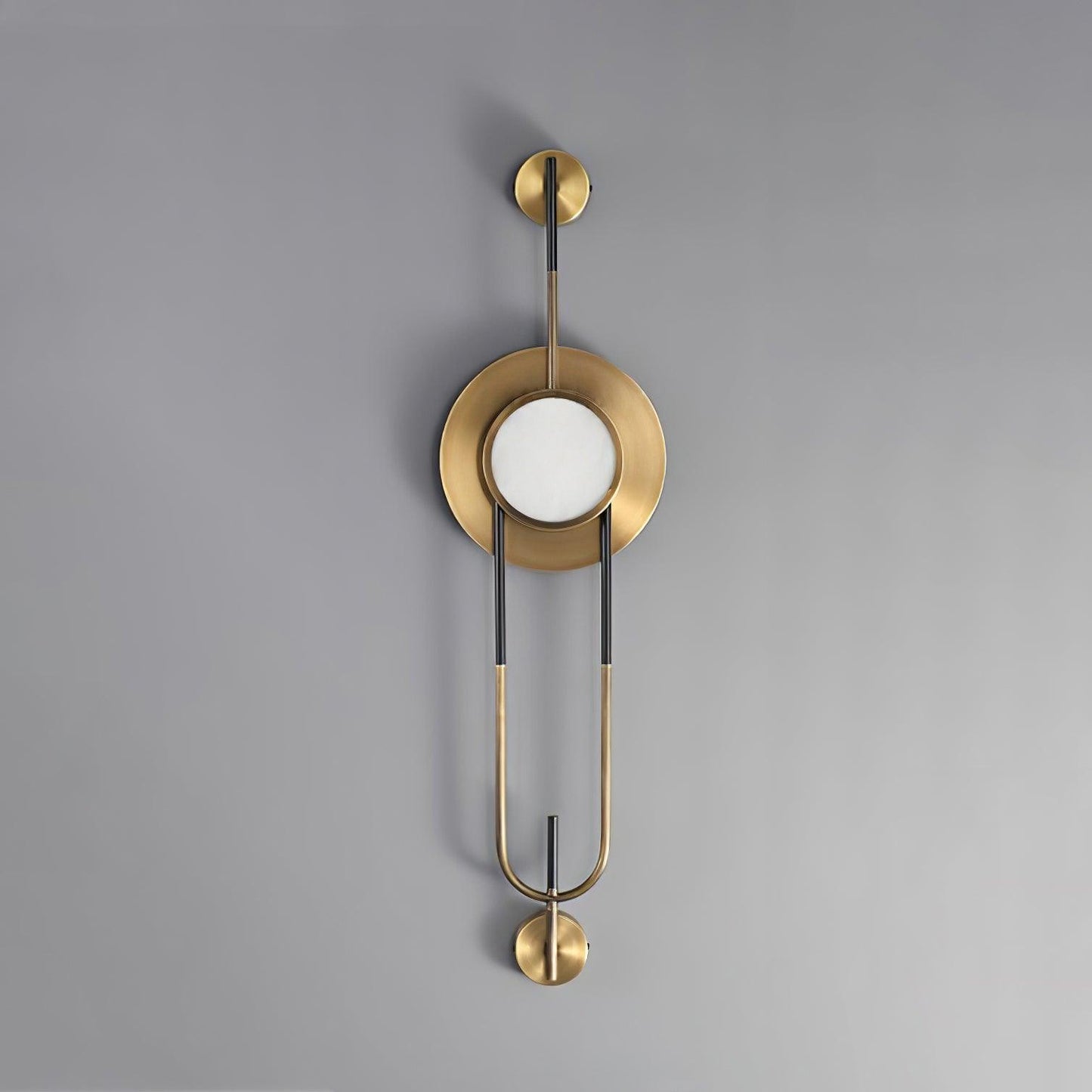 Circular Marble Wall Light with LED and Gold Finish