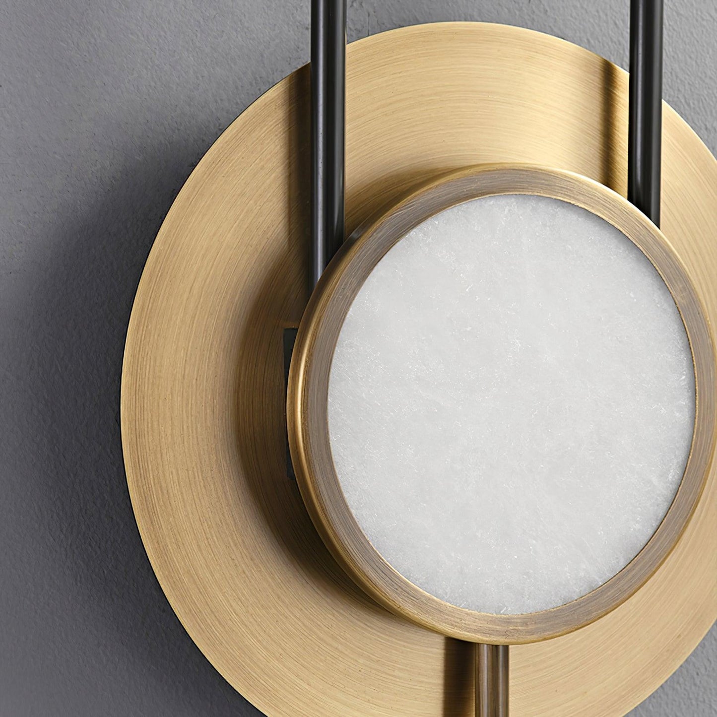 Circular Marble Wall Light with LED and Gold Finish