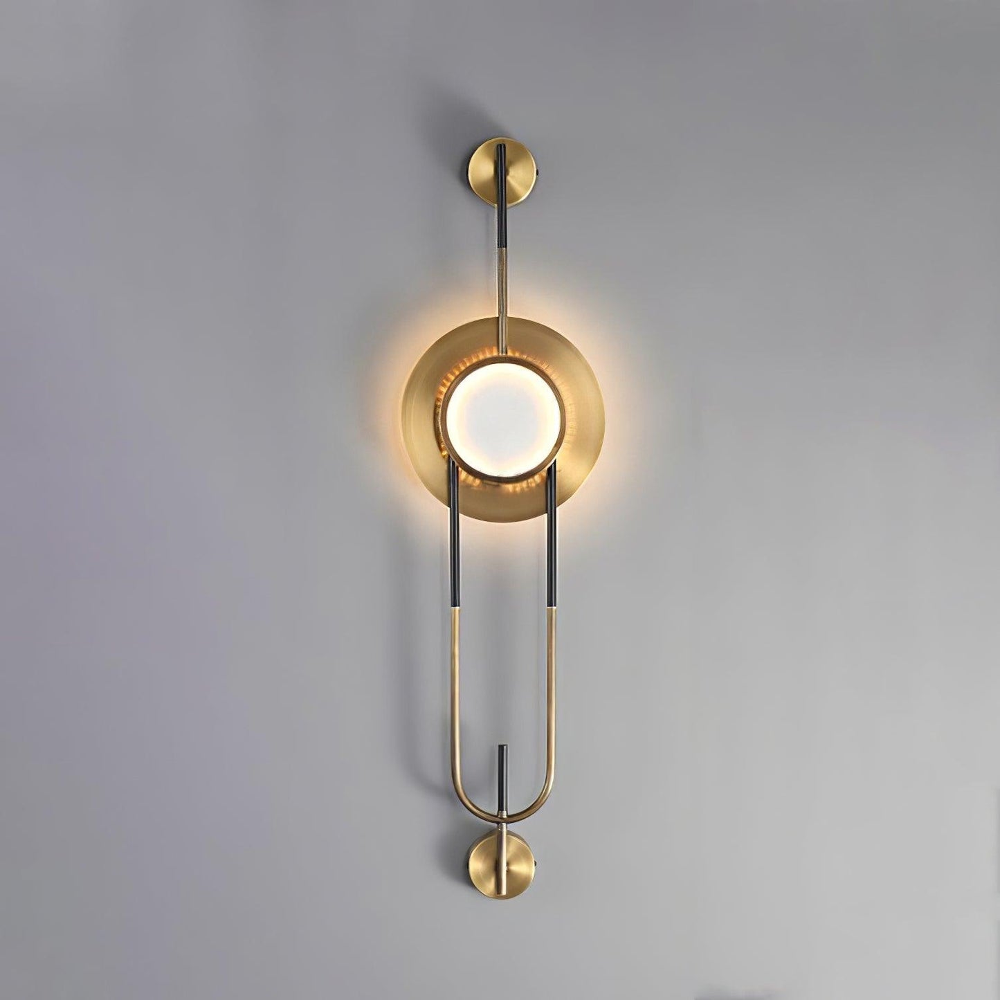 Circular Marble Wall Light with LED and Gold Finish
