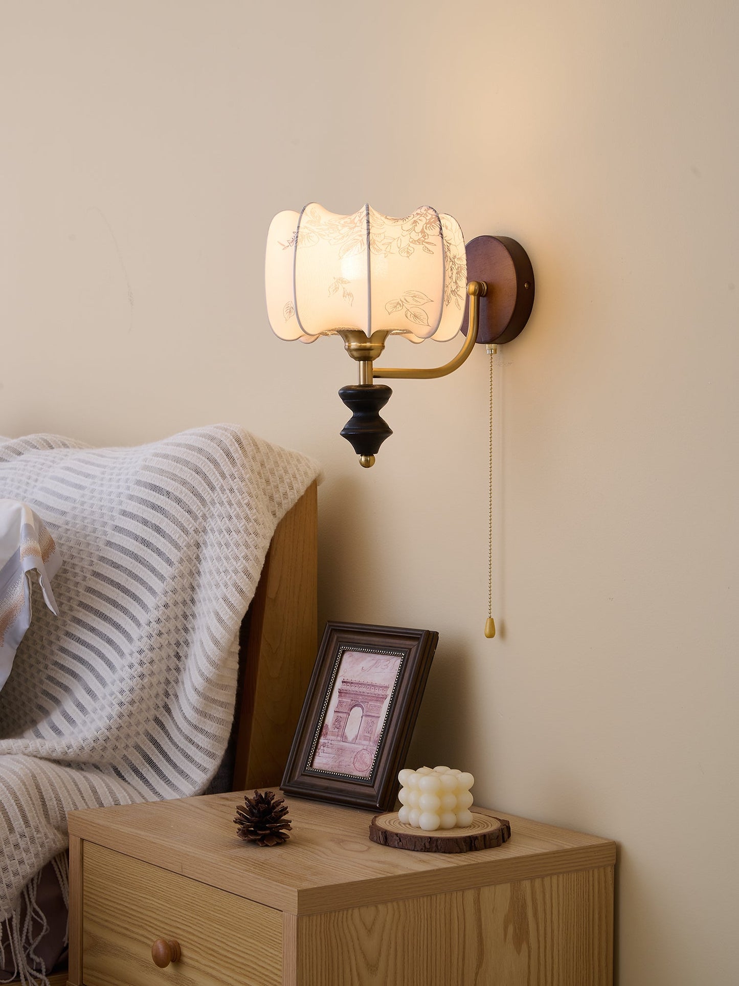 Clarendon Wall Lamp - Indoor LED Wall Light, Metal, Wood