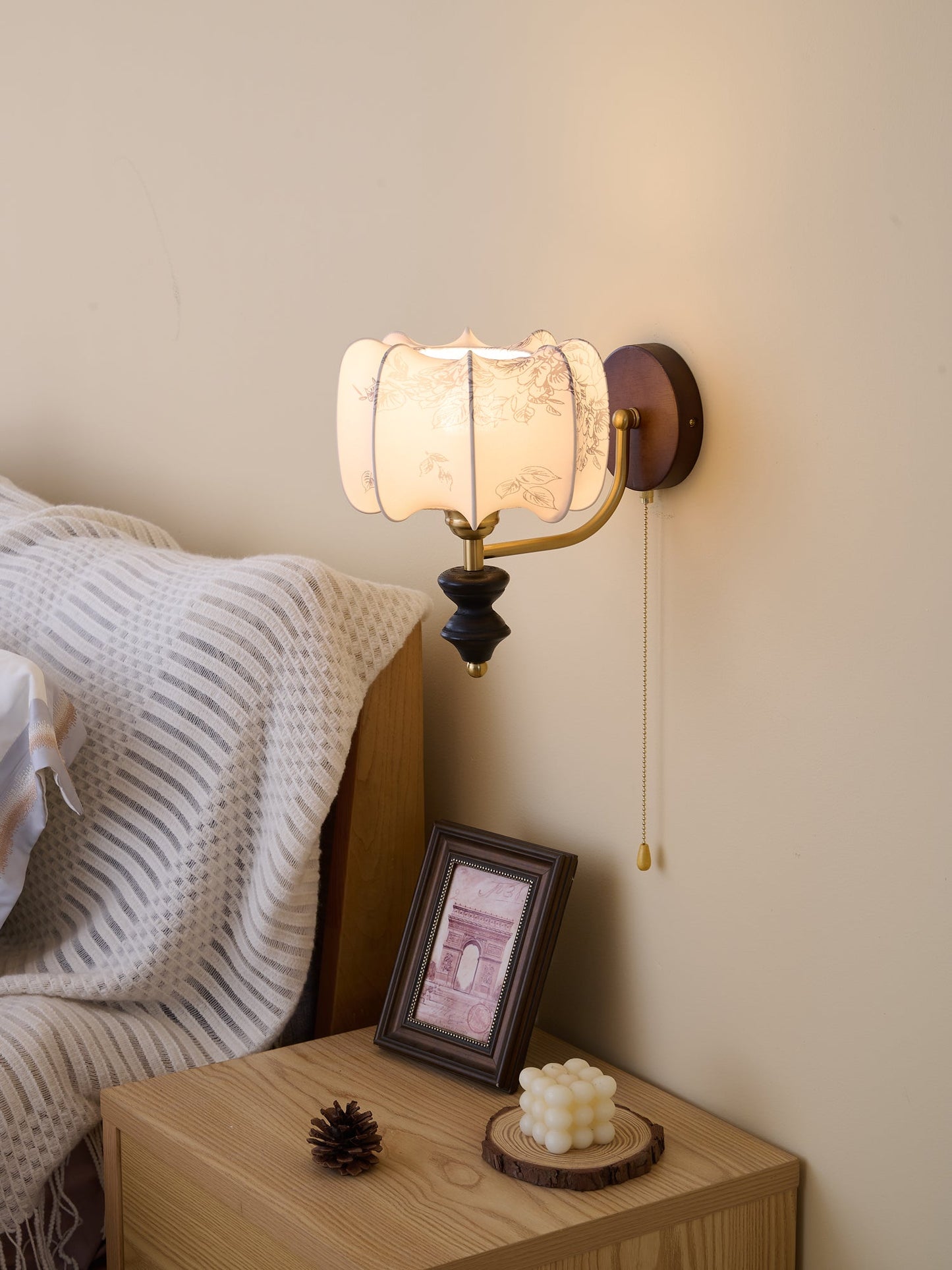 Clarendon Wall Lamp - Indoor LED Wall Light, Metal, Wood