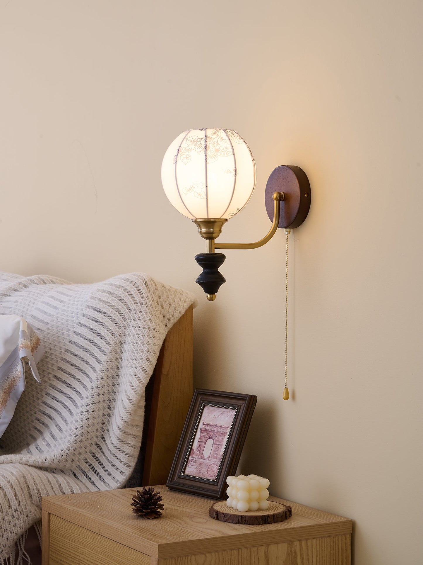 Clarendon Wall Lamp - Indoor LED Wall Light, Metal, Wood