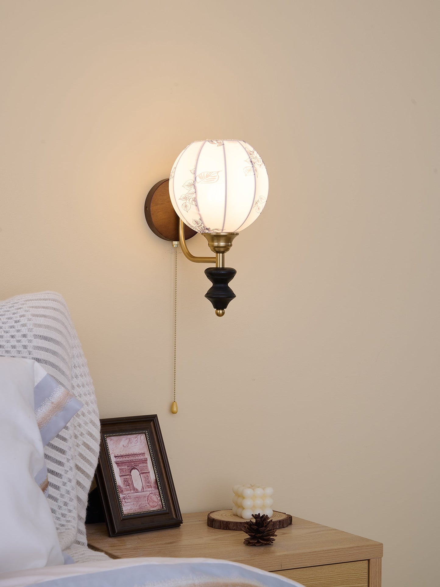 Clarendon Wall Lamp - Indoor LED Wall Light, Metal, Wood