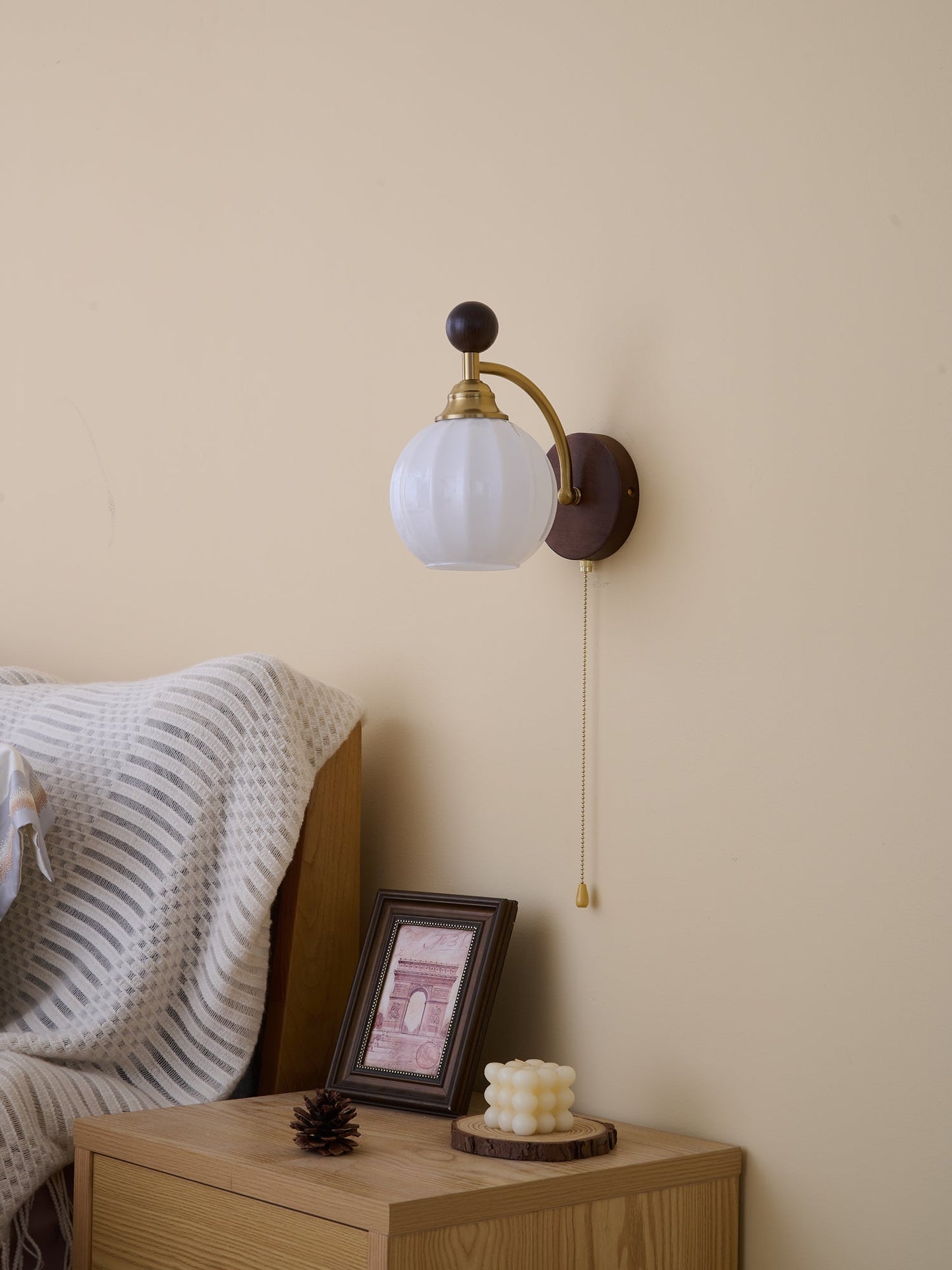 Clarendon Wall Lamp - Indoor LED Wall Light, Metal, Wood