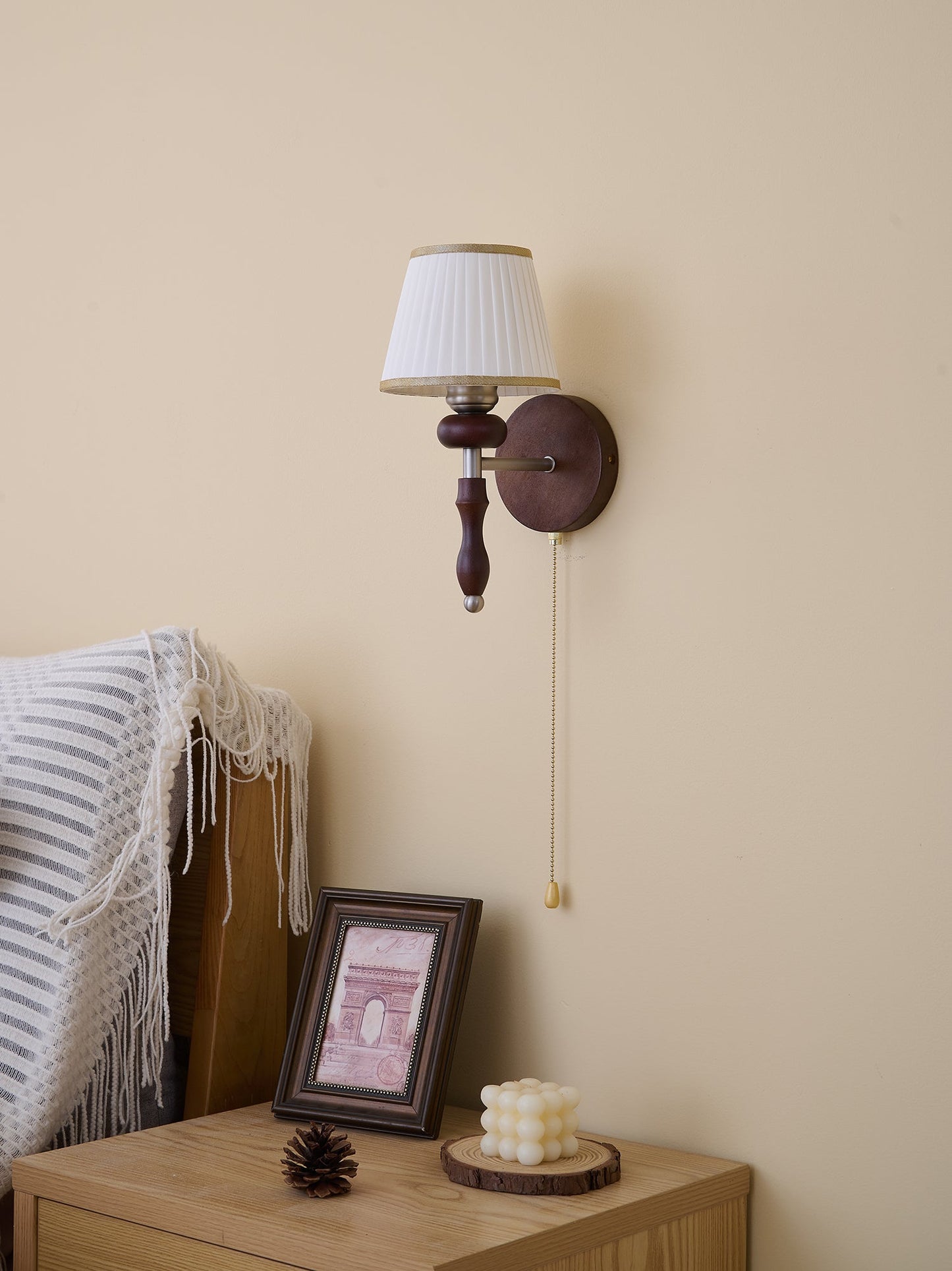Clarendon Wall Lamp - Indoor LED Wall Light, Metal, Wood