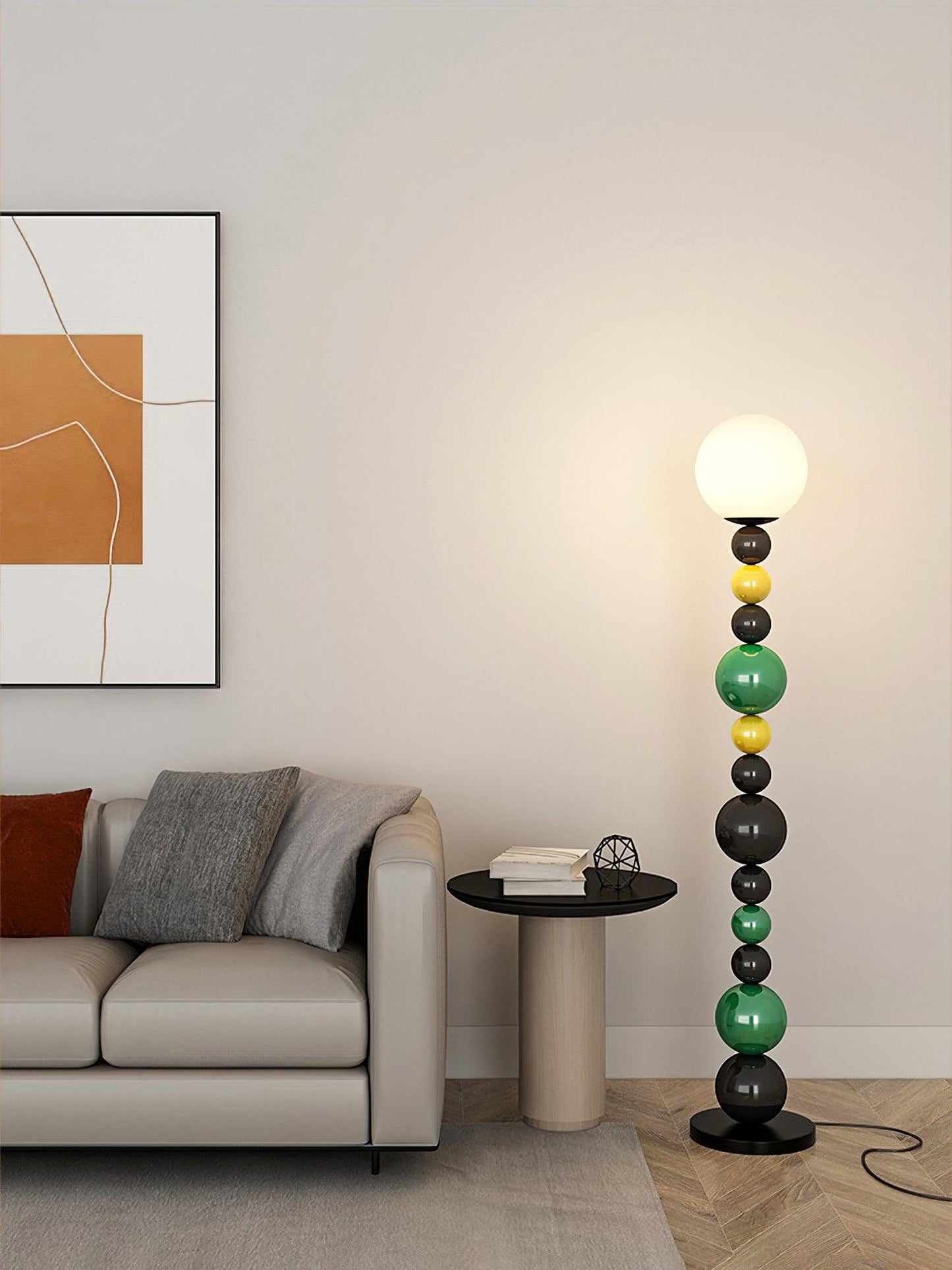 Colorful Round Ball Floor Lamp with LED, Indoor Lighting