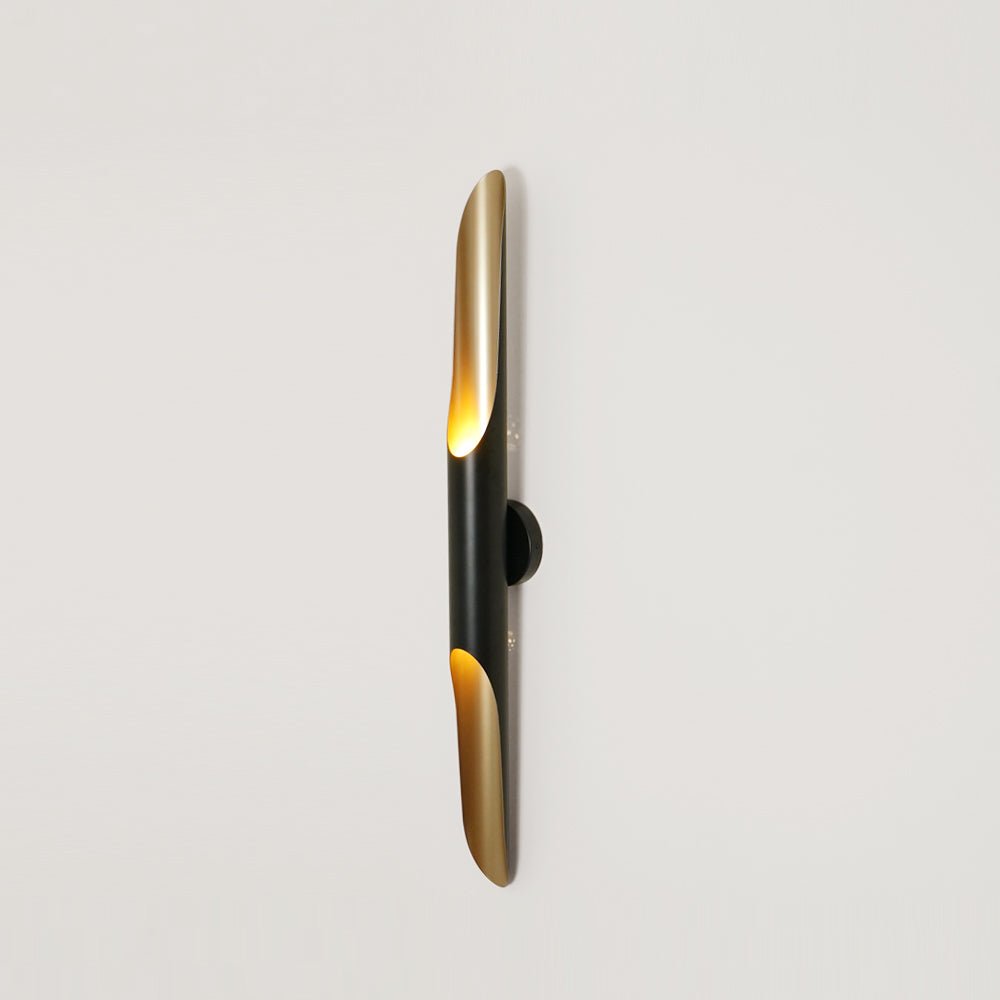 Coltrane Wall Lamp - Matte Black & Gold Indoor Sconce