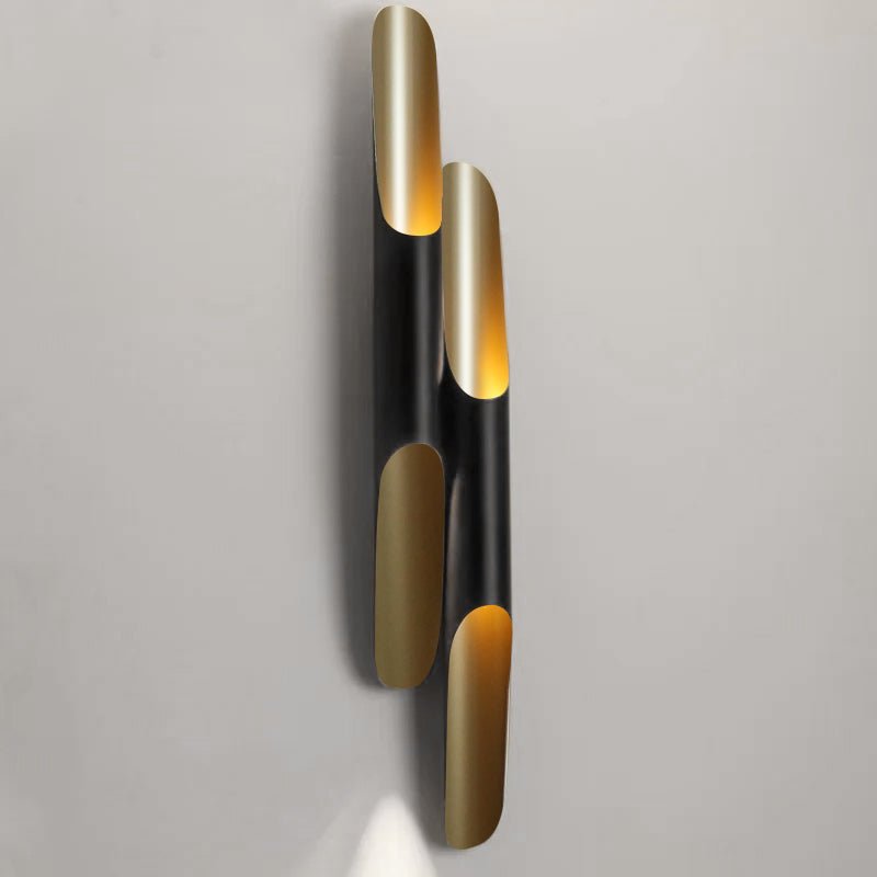 Coltrane Wall Lamp - Matte Black & Gold Indoor Sconce