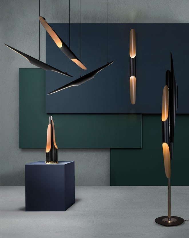 Coltrane Wall Lamp - Matte Black & Gold Indoor Sconce