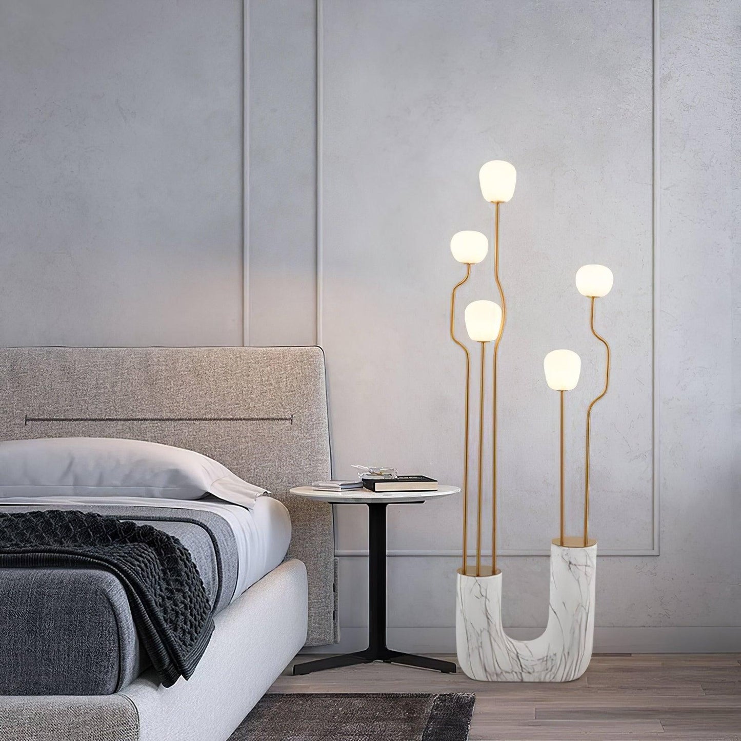 Comet Floor Lamp - Modern LED Indoor Lighting - Gold Finish