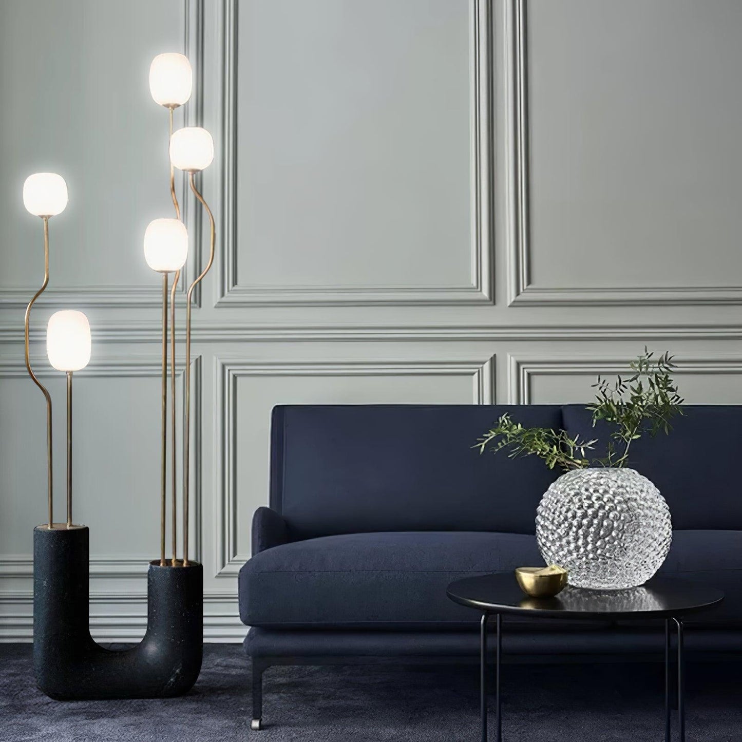 Comet Floor Lamp - Modern LED Indoor Lighting - Gold Finish