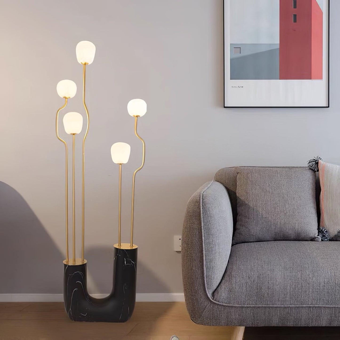 Comet Floor Lamp - Modern LED Indoor Lighting - Gold Finish