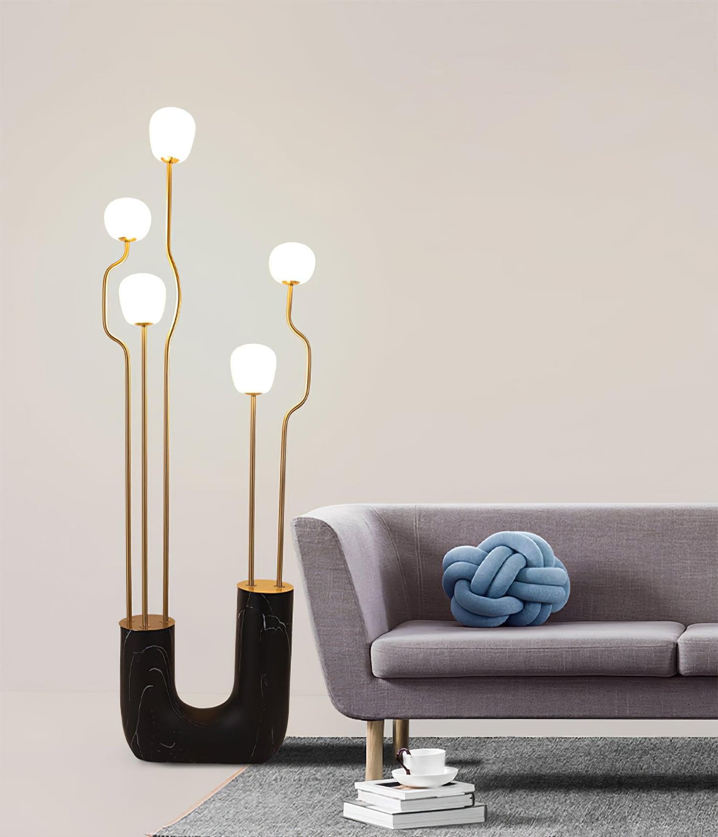 Comet Floor Lamp - Modern LED Indoor Lighting - Gold Finish