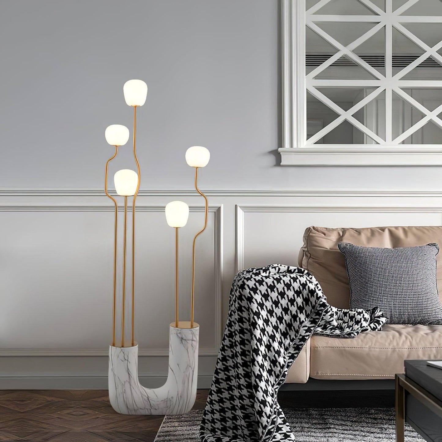 Comet Floor Lamp - Modern LED Indoor Lighting - Gold Finish