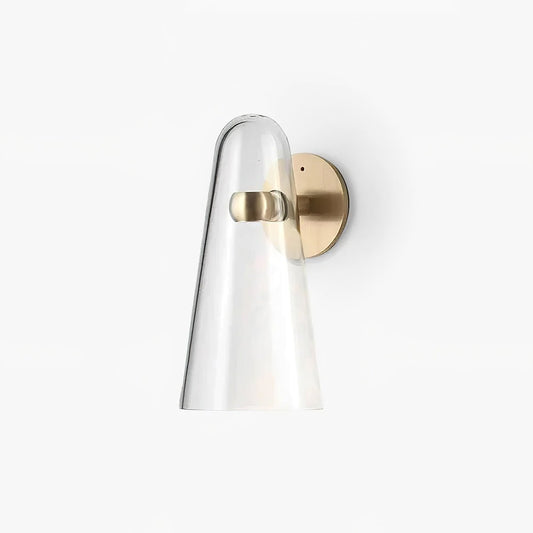 Conical Glass Wall Lamp with Integrated LED and Modern Design