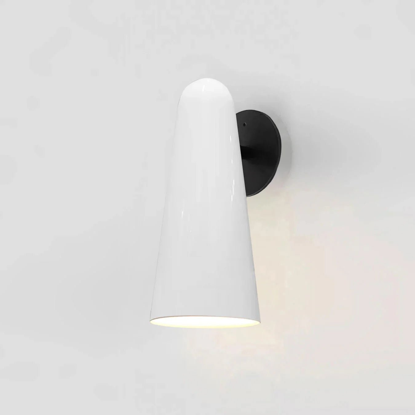 Conical Glass Wall Lamp with Integrated LED and Modern Design