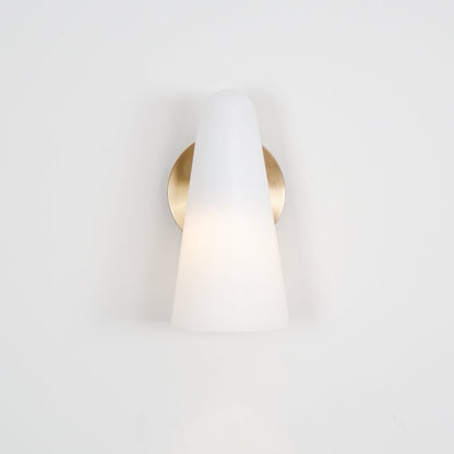 Conical Glass Wall Lamp with Integrated LED and Modern Design