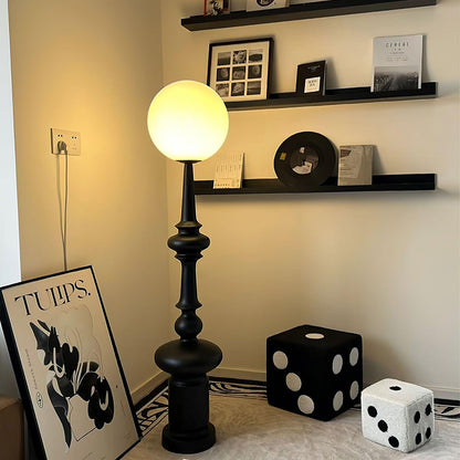 Roman Column Floor Lamp with LED Light, Indoor Elegant Design