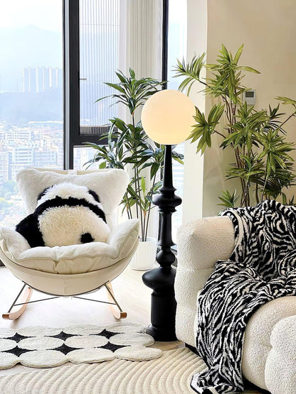 Roman Column Floor Lamp with LED Light, Indoor Elegant Design