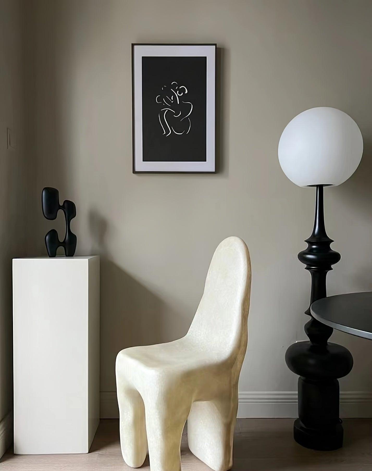 Roman Column Floor Lamp with LED Light, Indoor Elegant Design