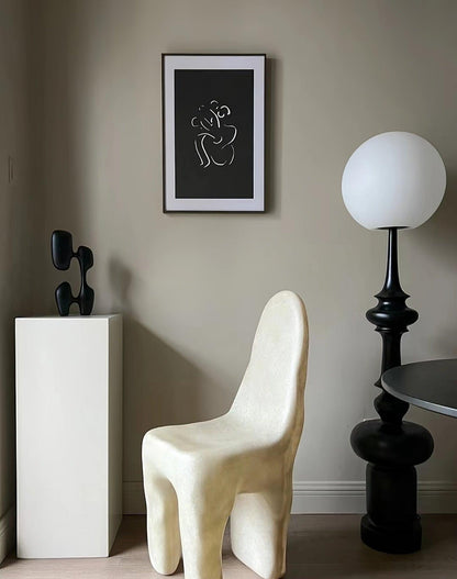 Roman Column Floor Lamp with LED Light, Indoor Elegant Design
