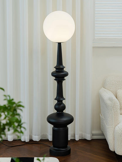 Roman Column Floor Lamp with LED Light, Indoor Elegant Design