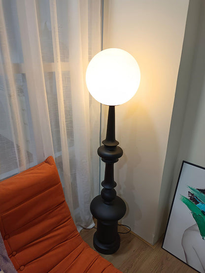 Roman Column Floor Lamp with LED Light, Indoor Elegant Design