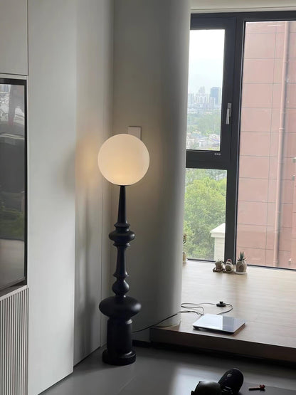 Roman Column Floor Lamp with LED Light, Indoor Elegant Design