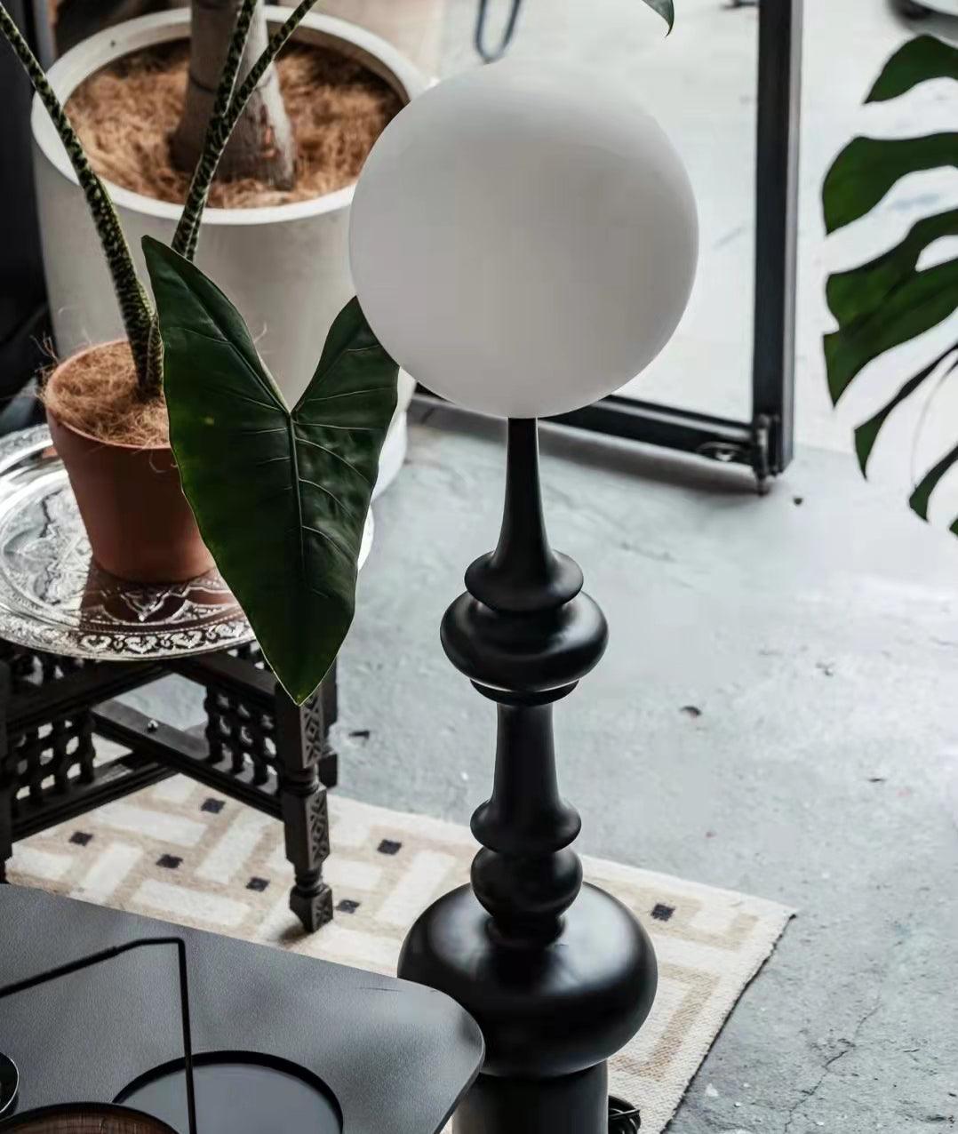 Roman Column Floor Lamp with LED Light, Indoor Elegant Design