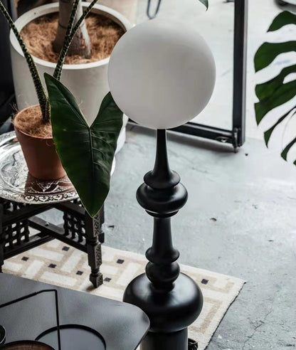 Roman Column Floor Lamp with LED Light, Indoor Elegant Design