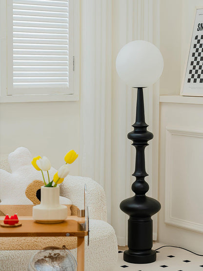 Roman Column Floor Lamp with LED Light, Indoor Elegant Design