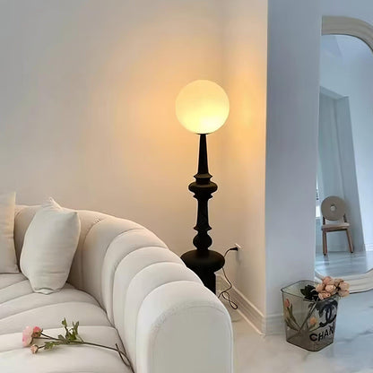 Roman Column Floor Lamp with LED Light, Indoor Elegant Design